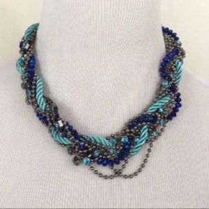 Blue Twisted‎ Rope Fashion Necklace NEW